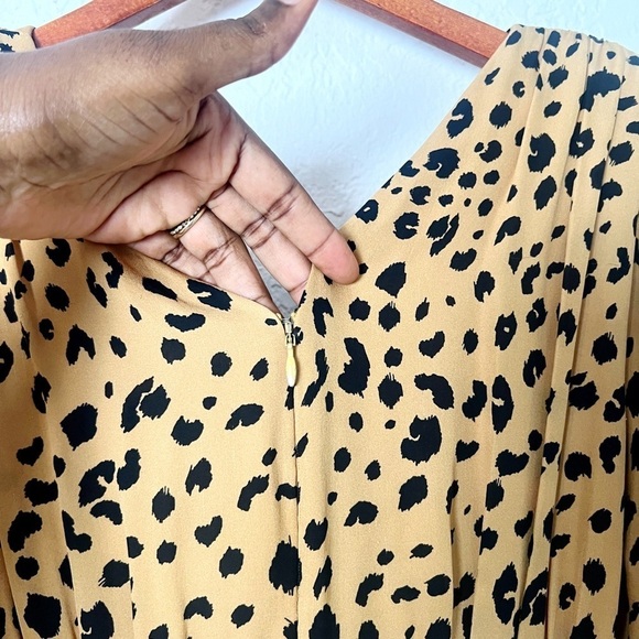 Nicholas Gathered Frill Dress In Amber Multi - Picture 6 of 11